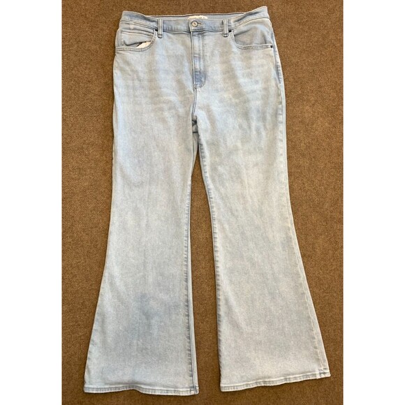 Abercrombie & Fitch Flare Jeans Womens 16 Ultra High Rise Bootcut Stretch Denim - Picture 1 of 9